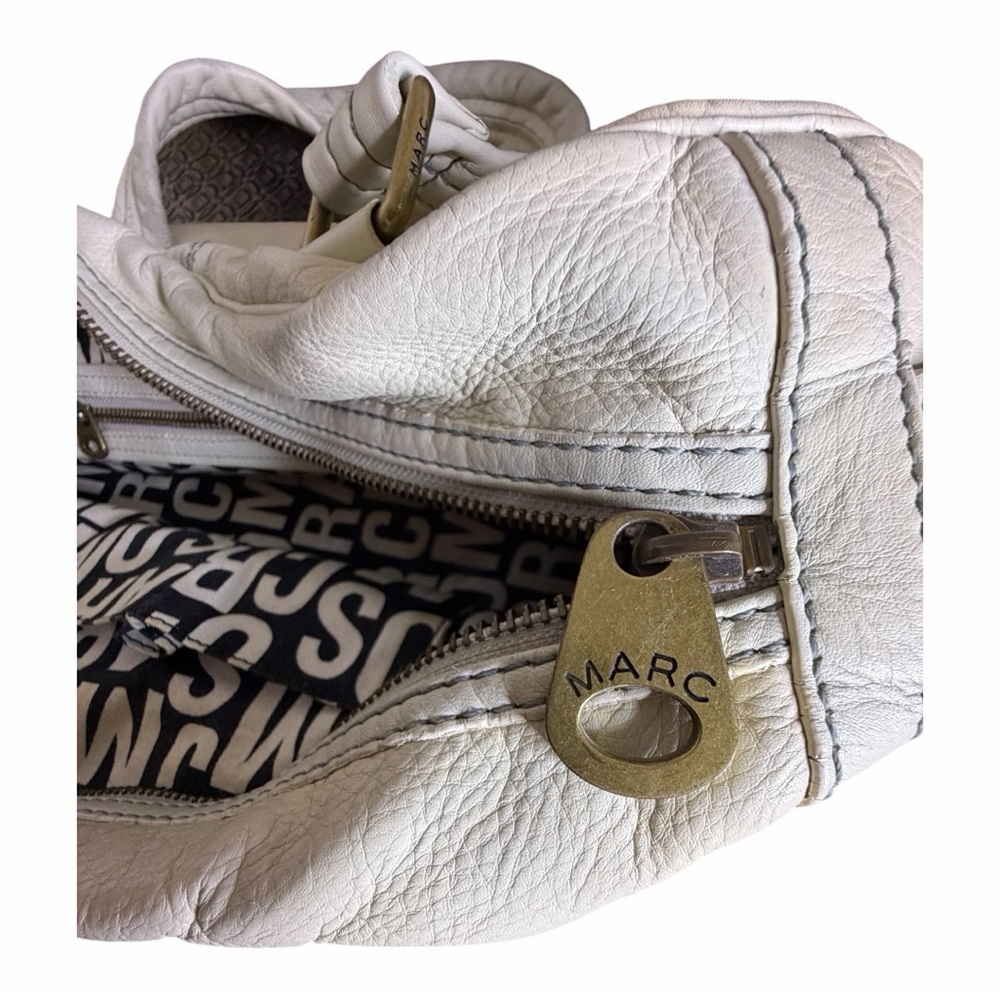 Marc Jacobs Vintage White Leather Handbag Y2k - Picture 8 of 11